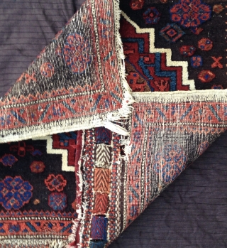 Bagface with Mamluk star design, possibly Ersari (c.f. Nagel auction 7 september 2010 lot 283), or yes, Sirdjan Afshar/Baluch.

70x67 cm             