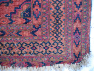 Small Ersari (?) piece, 62cm x 56 cm.                         