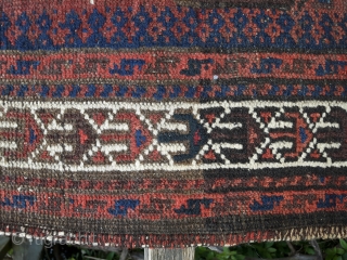 Unusual Baluch/Turkman tribal rug with unique "grapes" motif                         