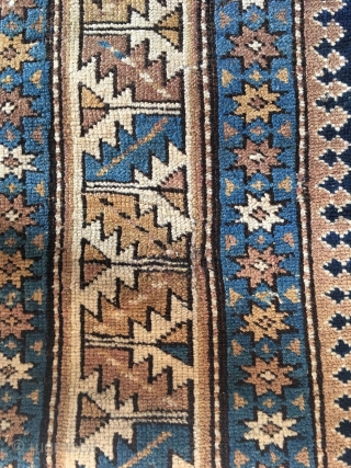 Well maintained, finely woven antique Caucasian Kuba rug, approx. 350 kpsi. Nice use of colors, well saturated.
Guesstimate of age at 1900 (between late 1800's - very early 1900's). Unusually good condition for  ...