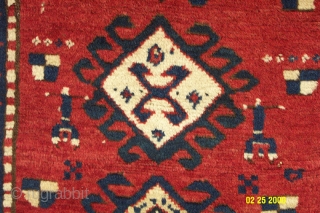 Borchalu rug from the last quarter of the 19th century. Very good pile
and condition and all natual colors. (i.e. Dimensions 4'8" X 7'4".)
NOTE: Dated 1896
        