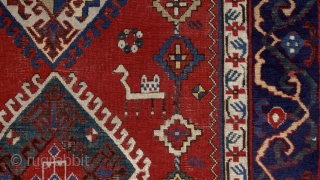 Shulaver Kazak rug, Cacasus, 19th century with fantastic cloud-band borders, a straight line from the anatolian middle-age weaving traditions. Very well preserved condition, healthy side cords and ends. Lower pile in the  ...