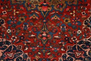 A bunch of flowers of the spring, taken by a bakhtiari women. Wonderful, saturated, deep colors with striking pinks and yellow spots... Some lower spot in the browns, otherwise good, juicy pile  ...