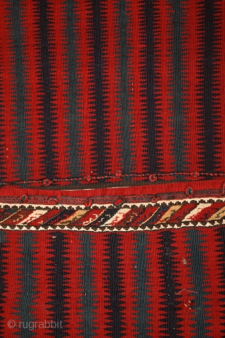 Caucasian camel bag, most probably from Bordjalu area, 19th century, wonderful contemporary-like drawing, just like an op-art painting, all natural colours, soft wool and very fine weave with soft handle. 1 old  ...