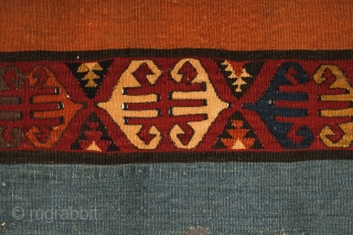 Konya Kilim, Anatolia, late 19th century, maybe earlier? 148x288
From two long panels:72x282cm and 76x288cm, Still not sewed together.
Fantastic, deep and strong natural dyes! Wool on wool without cotton.
Perfect condition.
I've never seen on  ...