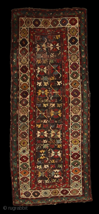 CELEBRATION OF COLORS.... Gendje kazak rug with colors, colors and colors.... one of the best colored rugs i've ever had. All of them are natural of course, deeply saturated, fresh and striking....  ...