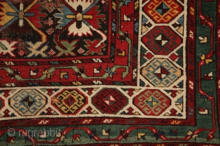 CELEBRATION OF COLORS.... Gendje kazak rug with colors, colors and colors.... one of the best colored rugs i've ever had. All of them are natural of course, deeply saturated, fresh and striking....  ...