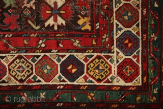 CELEBRATION OF COLORS.... Gendje kazak rug with colors, colors and colors.... one of the best colored rugs i've ever had. All of them are natural of course, deeply saturated, fresh and striking....  ...