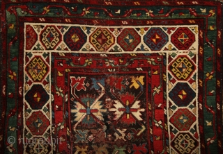 CELEBRATION OF COLORS.... Gendje kazak rug with colors, colors and colors.... one of the best colored rugs i've ever had. All of them are natural of course, deeply saturated, fresh and striking....  ...