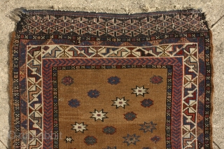 "I am a drunkard from another kind of tavern. 
I dance to a silent tune. 
I am the symphony of stars."
Rumi (13th century)
North east persian tribal rug with Baluch/Kordi/Afshar influences, 19th century,  ...