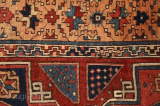 East anatolian 'Holbein' rug, mid. 19th cent. 100x266 cm. In almost 100% perfect, original condition, with full meaty pile all over, only 2-3 small corroded spots of browns. century. The material is  ...