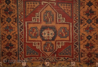 East anatolian 'Holbein' rug, mid. 19th cent. 100x266 cm. In almost 100% perfect, original condition, with full meaty pile all over, only 2-3 small corroded spots of browns. century. The material is  ...