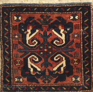 whirling dragons from the Caucasus... double (Lesghi?) bag, archaic drawing with stylized whirling dragons, coming from the earlier caucasian design pool, similar to the elements of the caucasian dragon rugs of the  ...