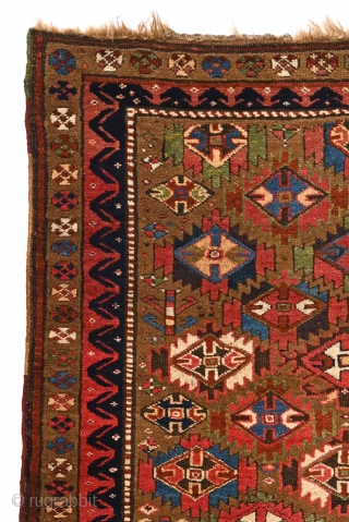 "If there is a virtue in the world at which we should always aim, it is cheerfulness." Edward g. Bulwer-Lytton. Joyful 'Sauj Bulagh' kurdish tribal rug, North-west Persia, 19th century, Soft &  ...