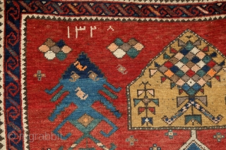 Shamkir/Tovuz rug with a free soul! wonderful opened, floating atmosphere….. Real, non-commercial village work of art with individual way of using the tradition. Note the slight border, which kept its visual power  ...