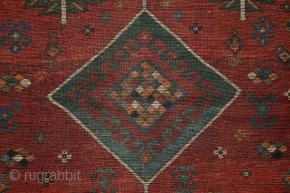 Shamkir/Tovuz rug with a free soul! wonderful opened, floating atmosphere….. Real, non-commercial village work of art with individual way of using the tradition. Note the slight border, which kept its visual power  ...