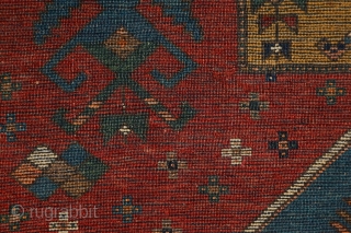 Shamkir/Tovuz rug with a free soul! wonderful opened, floating atmosphere….. Real, non-commercial village work of art with individual way of using the tradition. Note the slight border, which kept its visual power  ...