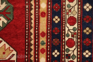 Lambalo kazak rug with 5 borders, dated in the main field *270 (1270/1854), 200x125 cm, wool on wool with more than perfect natural colors... the bests what that type can have. Every  ...