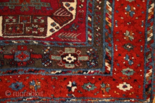 Yuruk "Crivelli" rug, eastern Anatolia, 225x157 cm, ca. 1860-1870. Immaculate condition except some corroded browns. No damage, no repair. Full, juicy, lustrous pile overall, original kilim end on the end. I think  ...