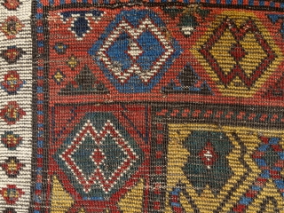 "Sleep is the best meditation." - Dalai Lama. ‘Yatak’/sleeping rug, Caucasus, Zakatala, early 1800’s. Extremly meaty/long pile all over, old reapirs as you can see on the pics, glowing / saturated /  ...