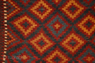 Meymaneh / Maimana bag, Afghanistan, late 19th/early 20th century, wool on wool. Great organic colors, super soft wool, cool design. More pieces: http://rugrabbit.com/profile/5160          