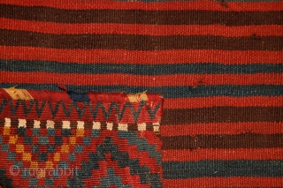 Meymaneh / Maimana bag, Afghanistan, late 19th/early 20th century, wool on wool. Great organic colors, super soft wool, cool design. More pieces: http://rugrabbit.com/profile/5160          
