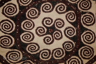 Probably the most ancient layer of Turkmen's art. Yomud Namad, 2 sided main felt carpet. Found some weeks ago in a Turkmen yurt right at the Turkmen and Iranian border, by the  ...