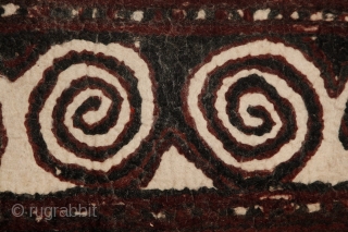 Probably the most ancient layer of Turkmen's art. Yomud Namad, 2 sided main felt carpet. Found some weeks ago in a Turkmen yurt right at the Turkmen and Iranian border, by the  ...