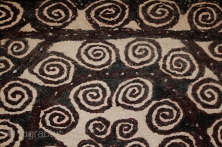 Probably the most ancient layer of Turkmen's art. Yomud Namad, 2 sided main felt carpet. Found some weeks ago in a Turkmen yurt right at the Turkmen and Iranian border, by the  ...