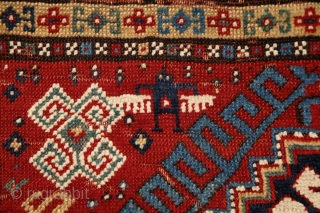 Rural, free & real. Charismatic village rug from the Caucasus. Somewhere in the Gazakh/Fakhralo area, 19th century. Great condition with good pile. Perfect, shining, living colors. More pieces here: http://rugrabbit.com/profile/5160   