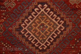 Rural, free & real. Charismatic village rug from the Caucasus. Somewhere in the Gazakh/Fakhralo area, 19th century. Great condition with good pile. Perfect, shining, living colors. More pieces here: http://rugrabbit.com/profile/5160   