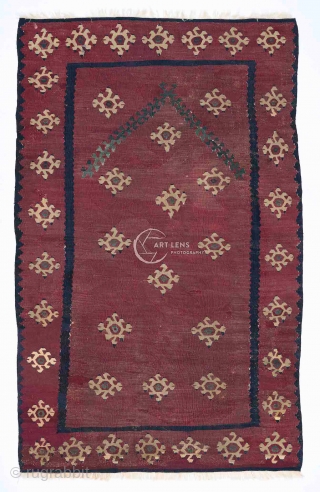 "We come spinning out of nothingness, scattering stars like dust."  Rumi (1207 - 1273) Sarköy/Pirot prayer kilim, early 1800's Ultra high res, professional photos are available on request. Photo credit ©  ...