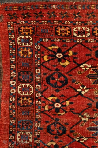 Turkmen Beshir "Mina-khani" chuval, mid. 19th century, ca. 1,50 x 1 m, design, drawing, colors, spacing, material... everything on its place.... needless to say enything else.... not an everyday thing... a bunch  ...