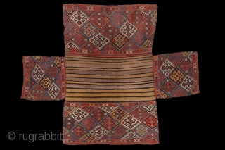 How to create a rythm from colors? Kurdish mafrash, 19th century, Caucasus. Complete, in mint condition.More pieces: http://rugrabbit.com/profile/5160               