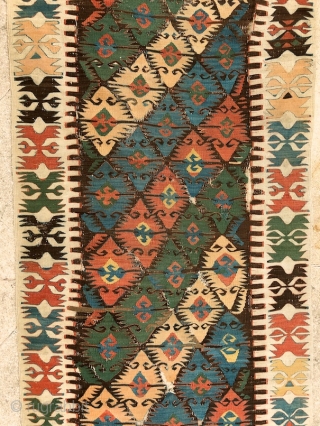 "The details are not the details, they make the design" - Charles Eames Joyfully drawn kilim, most probably a divan cover, Central Anatolia/Konya region, mid. 19th century more beauties: http://rugrabbit.com/profile/5160   