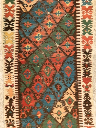 "The details are not the details, they make the design" - Charles Eames Joyfully drawn kilim, most probably a divan cover, Central Anatolia/Konya region, mid. 19th century more beauties: http://rugrabbit.com/profile/5160   