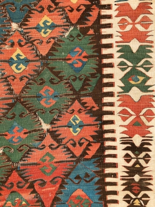 "The details are not the details, they make the design" - Charles Eames Joyfully drawn kilim, most probably a divan cover, Central Anatolia/Konya region, mid. 19th century more beauties: http://rugrabbit.com/profile/5160   