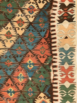 "The details are not the details, they make the design" - Charles Eames Joyfully drawn kilim, most probably a divan cover, Central Anatolia/Konya region, mid. 19th century more beauties: http://rugrabbit.com/profile/5160   