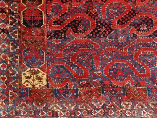 "The most beautiful thing we can experience is the mysterious. It is the source of all true art and all sciences." Albert Einstein 'Snake' Beshir main rug, mid 19th century, Turkmenistan. Complete  ...