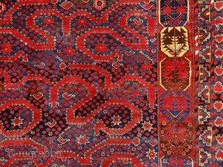 "The most beautiful thing we can experience is the mysterious. It is the source of all true art and all sciences." Albert Einstein 'Snake' Beshir main rug, mid 19th century, Turkmenistan. Complete  ...