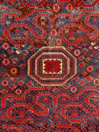 "The most beautiful thing we can experience is the mysterious. It is the source of all true art and all sciences." Albert Einstein 'Snake' Beshir main rug, mid 19th century, Turkmenistan. Complete  ...