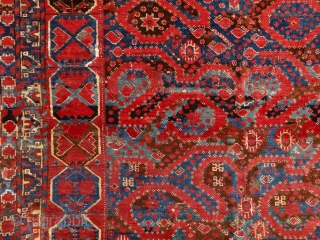 "The most beautiful thing we can experience is the mysterious. It is the source of all true art and all sciences." Albert Einstein 'Snake' Beshir main rug, mid 19th century, Turkmenistan. Complete  ...