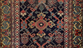 North-west persian kurdish 'double-mihrab' rug, 19th century. Non-commercial, tribal/village work with great colors & bold drawing. Ancient S-hooked border! Stylized dragons defending a blooming 'mina-khani' field of life. More pieces: http://rugrabbit.com/profile/5160  