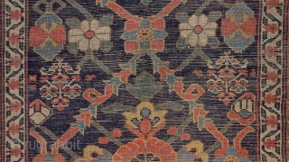 North-west persian kurdish 'double-mihrab' rug, 19th century. Non-commercial, tribal/village work with great colors & bold drawing. Ancient S-hooked border! Stylized dragons defending a blooming 'mina-khani' field of life. More pieces: http://rugrabbit.com/profile/5160  