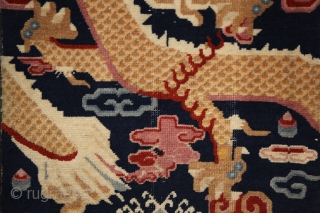 Tibetan pillar rug, mid 20th century, 220x70cm, wool on cotton, perfect condition, intact sides and ends and full, soft pile overall. other pieces on sale: http://rugrabbit.com/profile/5160 (photograph of the weaver: Oriental Rug  ...