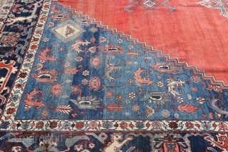 This large and rare antique persian rug will be sold on Onlineauction 19th of September at www.skanesauktionsverk.se


Lot 572. ANTIQUE PERSIAN RUG Handknotted in wool on cotton. Dated, probably 1298 (1880-81 gregorian calender).  ...