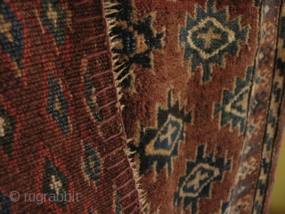 Yomud Pile Rug Circa 1900
1.45m x 1.02m (4ft 9 inches x 3ft 4 inches)
PRICE Including GST $1045, EXPORT $950.
              
