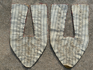 Syrian velvet beaded slipper tops, each 29 x 18 cms. Probably early 20th century. Email: peparethos@xsmail.com