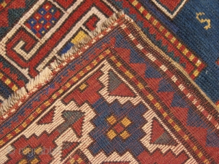 Karachop, Caucasus, 2,22 x 1,36 m, cca 1900.
Evenly worn, repaired. Price on request.                    