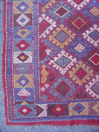 South Caucasian Verneh,  
Good natural colors including two reds and a double-dyed green. 
Good varied drawing, certainly not a cookie-cutter rendition of elements.
Some wear but generally good condition. 
 (size =  ...